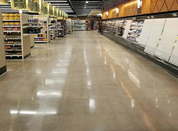 Commercial and retail polished concrete